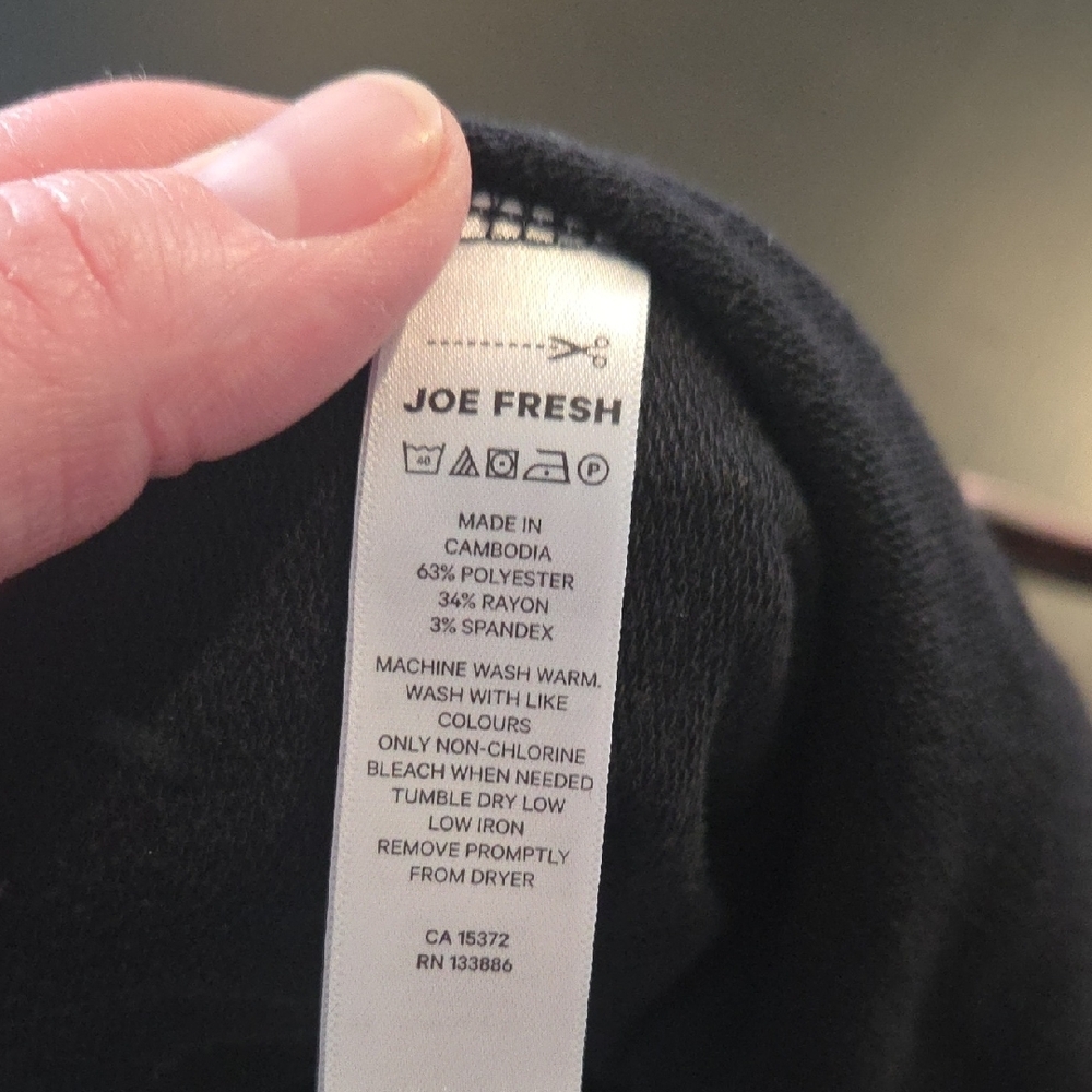 Joe Fresh 1X Black Women's Jumpsuit with Front Zipper - Picture 4 of 4